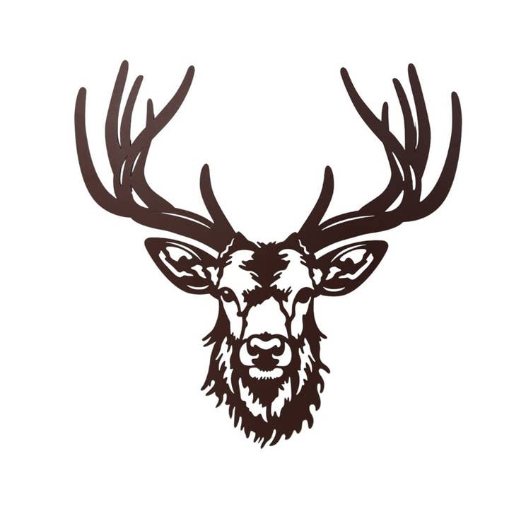 Red Stag Head Rustic Metal Wall Art for wholesale by Mt Meru Wholesale