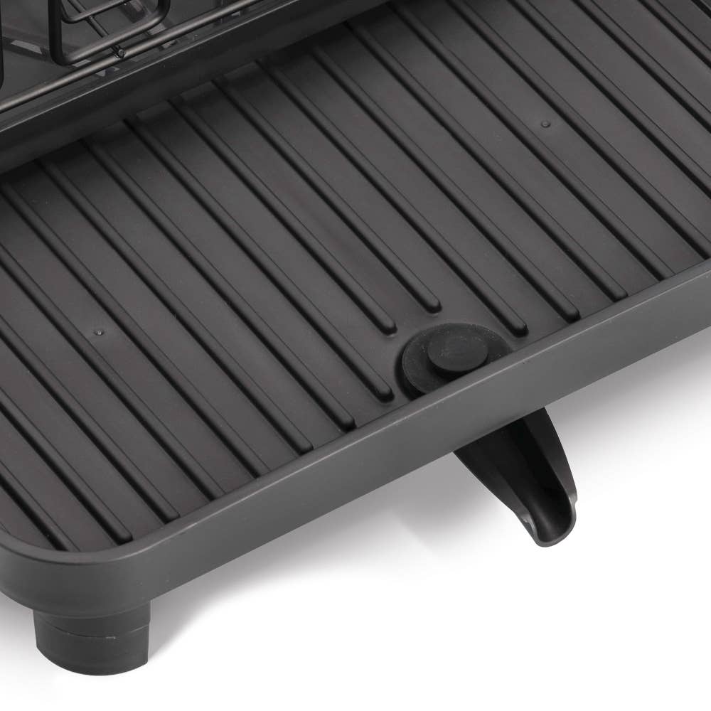 Dish drainer, plastic/metal, black for wholesale on Faire4