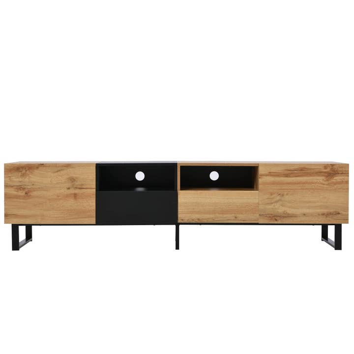 Urban Meuble - Wholesale Console Table - Modern TV stand with black and wood design and spacious storage space MODAI5