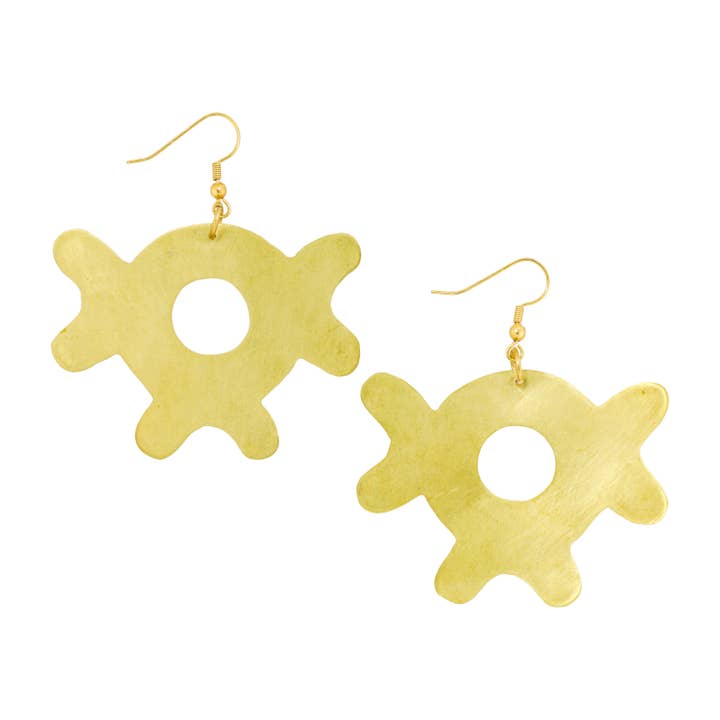 Orecchini a cerchio grande in ottone spazzolato per la vendita all'ingrosso da parte di Exclusive SB Jewelry