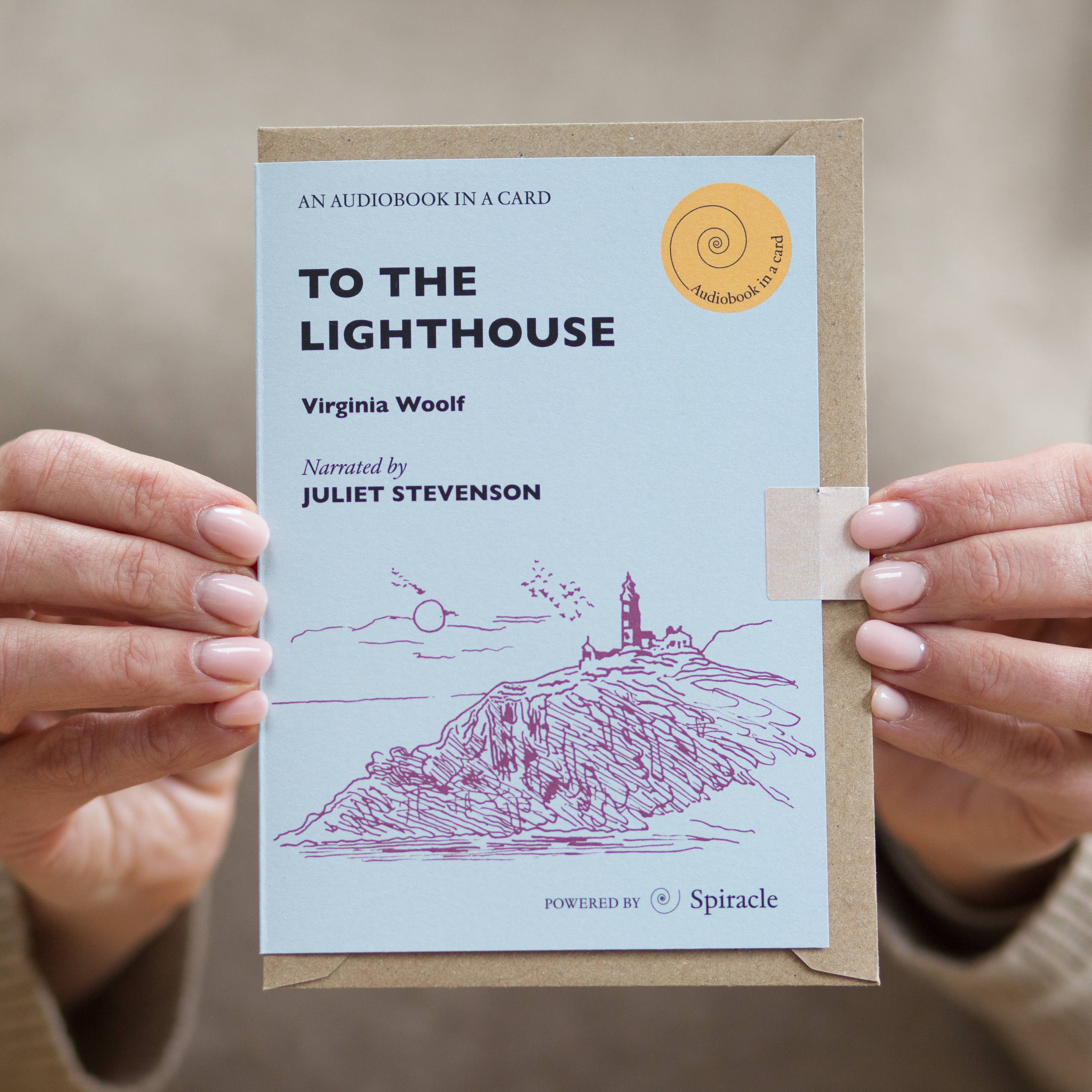 Spiracle Audiobooks – wholesale Everyday greeting card – Audiobook in a Card: To The Lighthouse by Virginia Woolf1