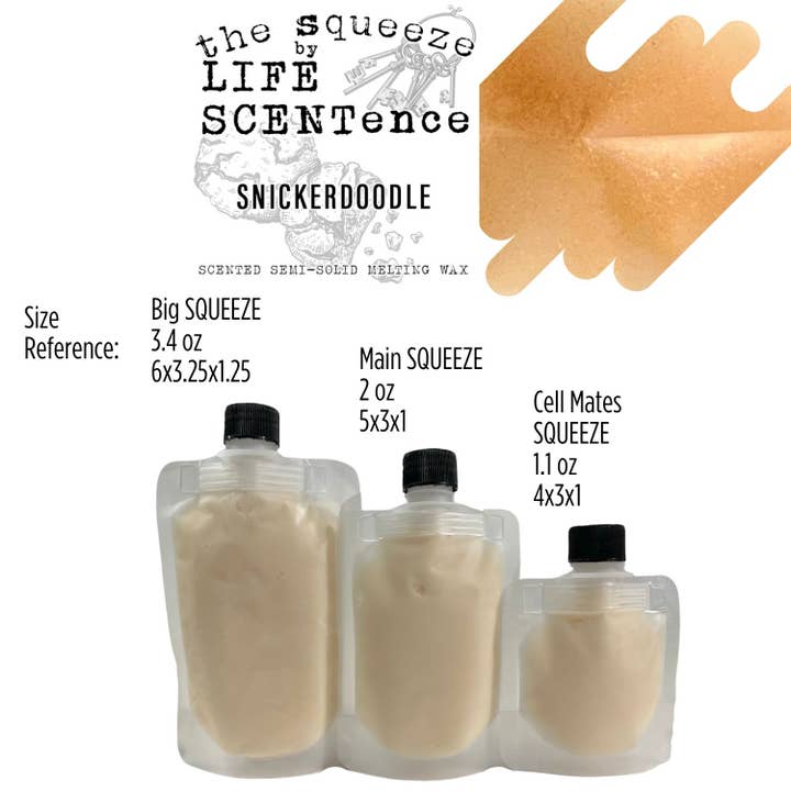 Snickerdoodle Squeeze Wax Melt 3 Sizes Available for wholesale by Life SCENTence