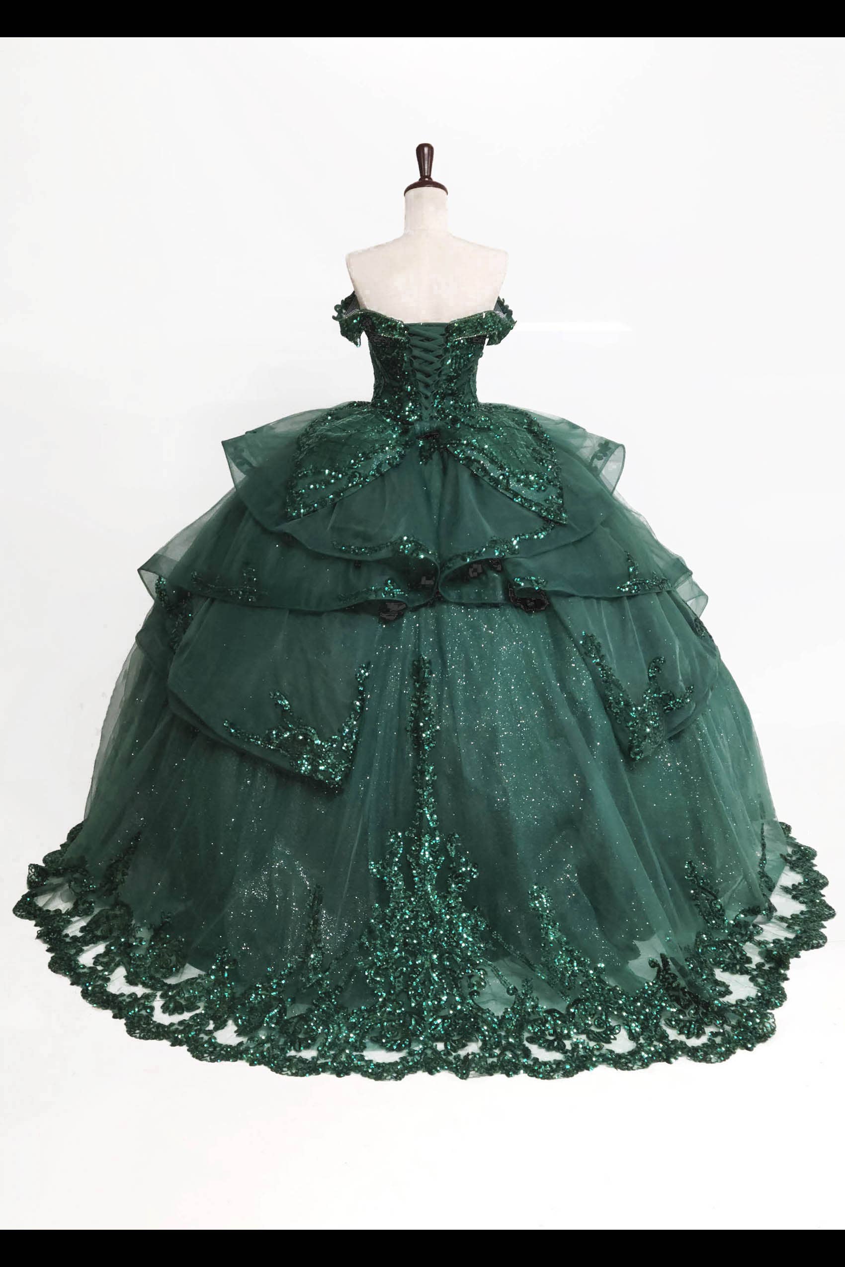 Chicas - Wholesale Dress - Women's - Multilayered Quince Dress With Bow and Sequins CHF306330