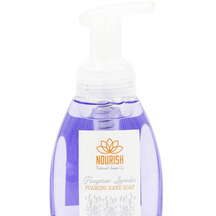 Hungarian Lavender Foaming Hand Soap for wholesale by Nourish Natural Soap Company