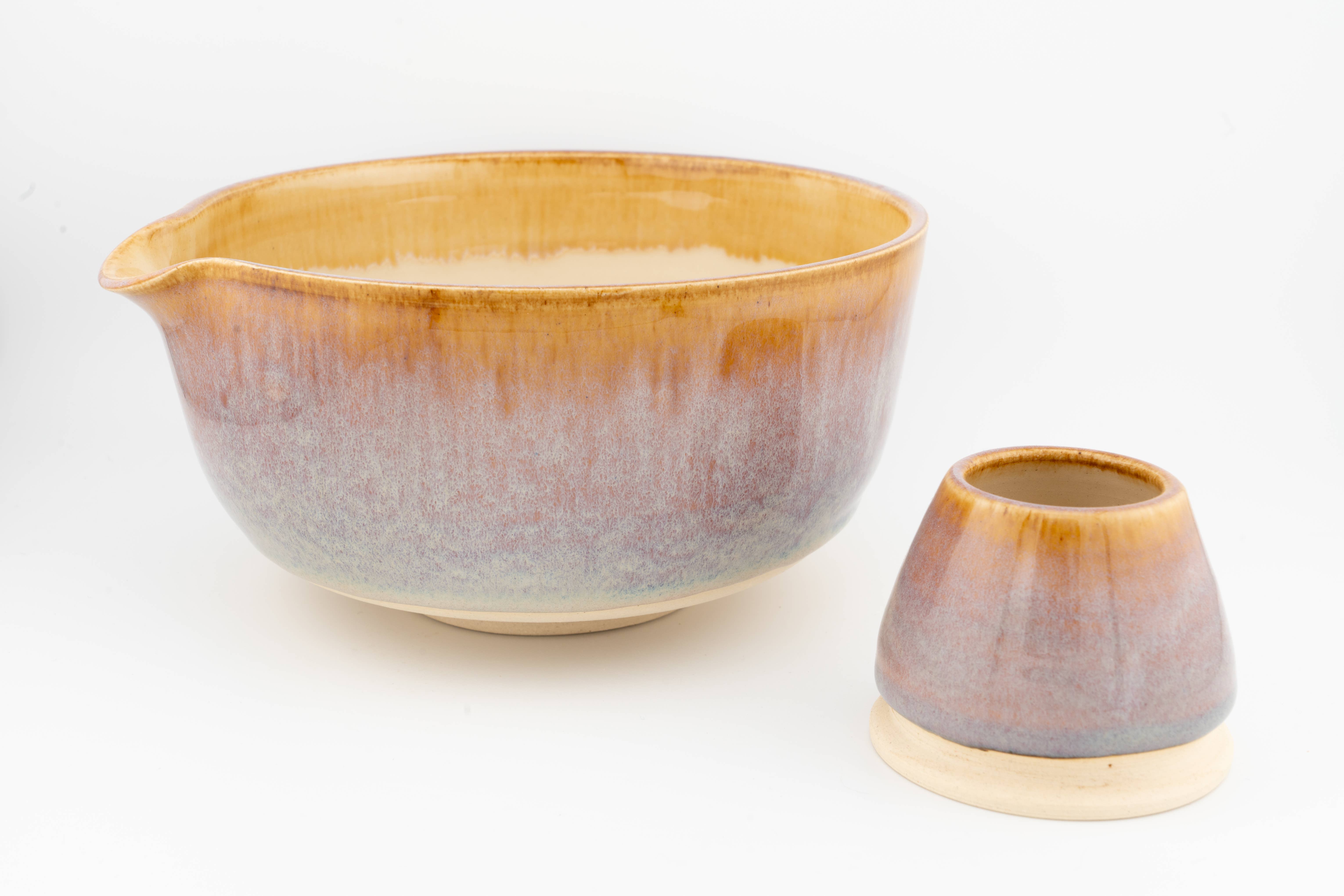 Swan City Ceramics – wholesale Tea set – Matcha Bowl with Whisk Holder, Handmade Ceramic, Chawan6