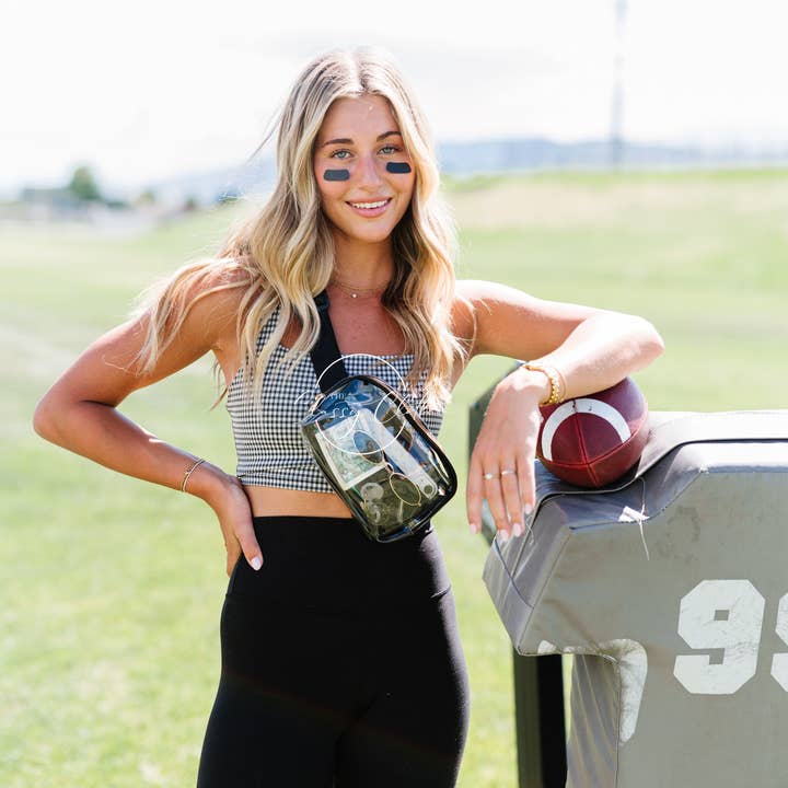 The Classy Cloth WS - Wholesale Belt Bag - Women's - Stadium Clear Belt Bag - Black RTS3