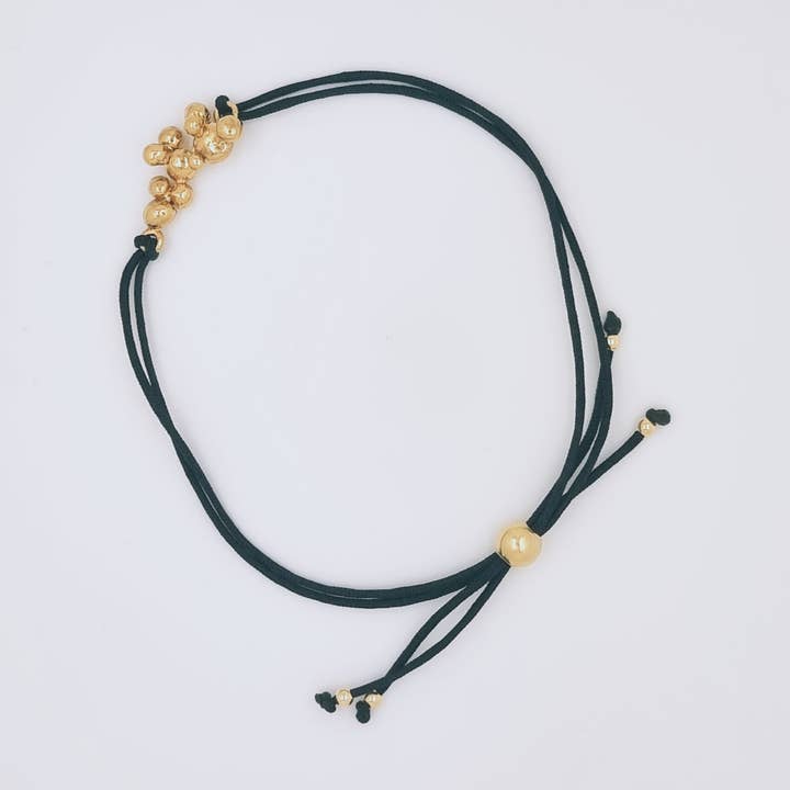 Pulseira Vermeil com Cordão Textil Ajustável por atacado de ALEGRIA B.