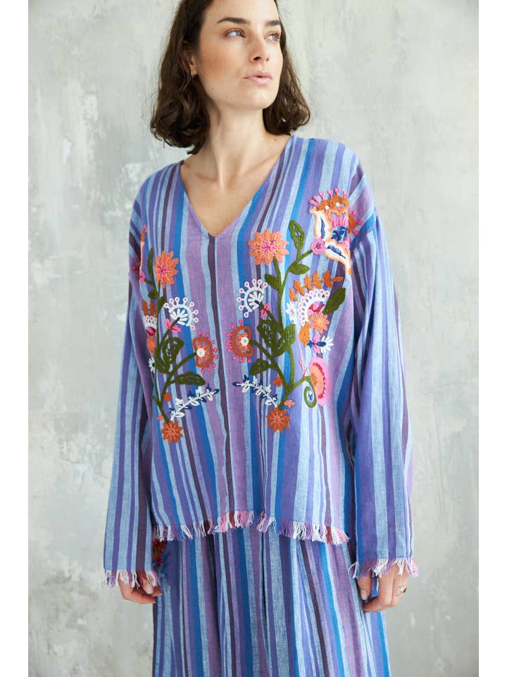 blue stripe TOP RONI for wholesale on Faire1