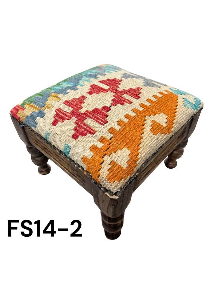 Kilim Footstool for wholesale by Natto USA