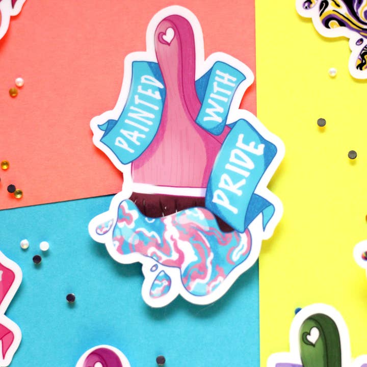 Adesivo in vinile dipinto con orgoglio per la vendita all'ingrosso da parte di K.E. Antoloci