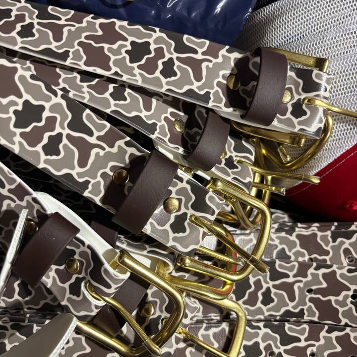 Waterproof Camo Belt for wholesale by Golden Leather Co.