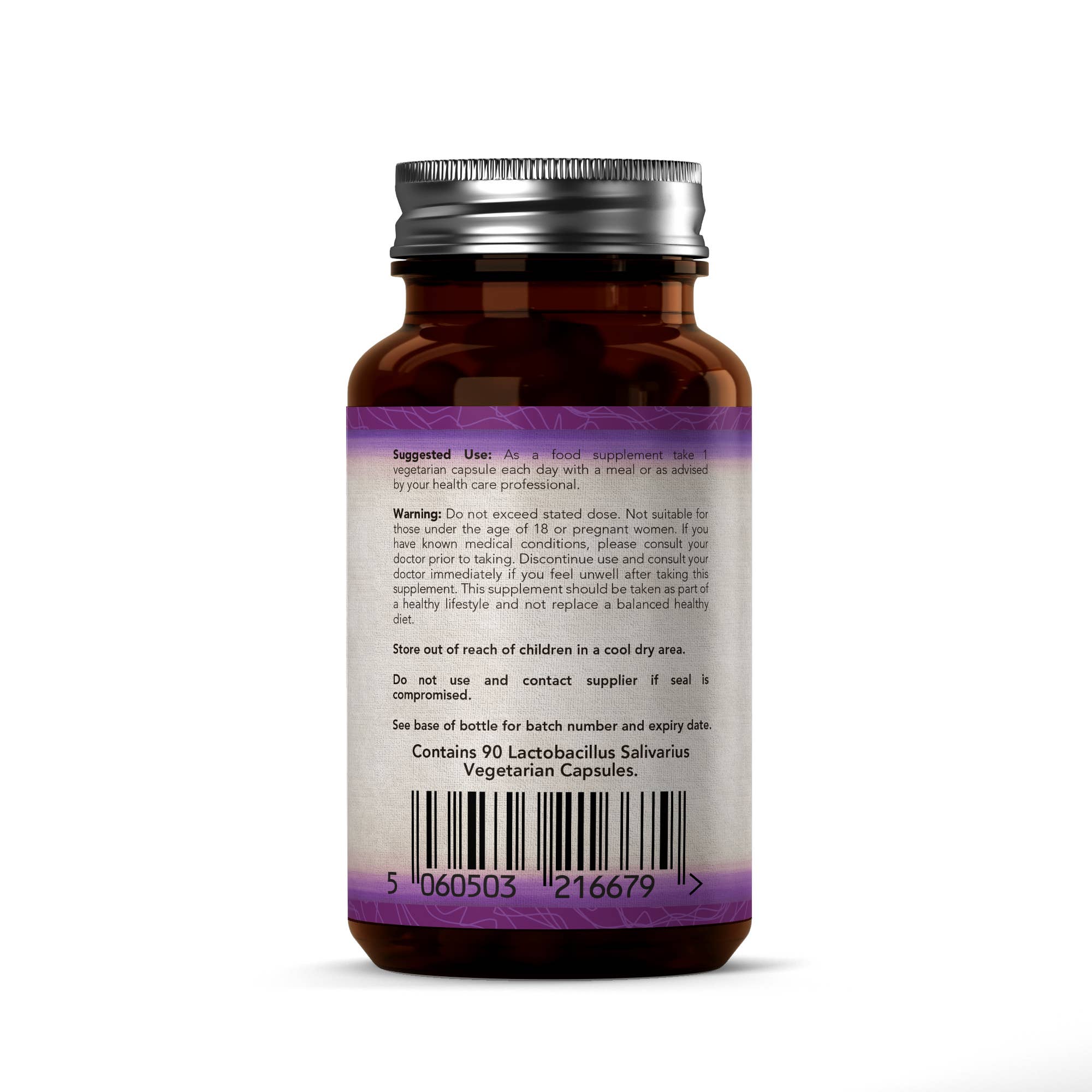 Focus Supplements - Vente Supplément oral/vitamine - Lactobacillus Salivarius (5 milliards d'UFC) 90 gélules6