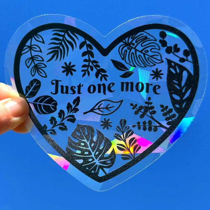 Just One More Suncatcher Sticker | Rainbow Window Decal for wholesale by Art by Sharell