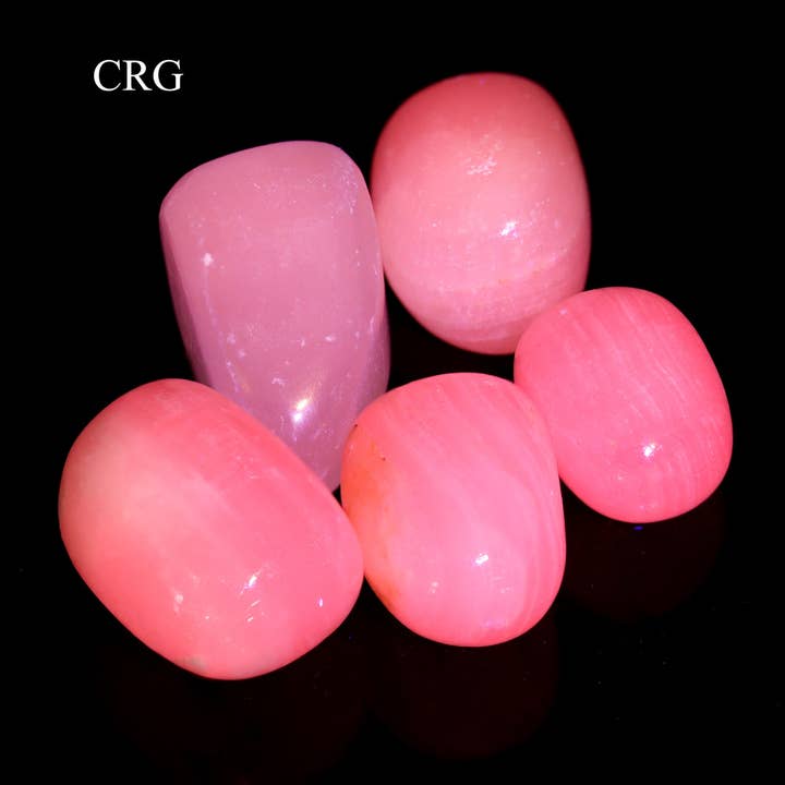 Crystal River Gems LLC - Wholesale Spiritual Stone/Crystal - 1 KILO LOT - Pink Mangano Calcite / Tumbled Extra Quality2