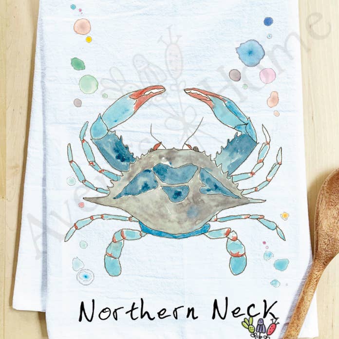 Avery's Home - Vente Torchons - Torchon côtier personnalisable "Blue Crab Ocean"26