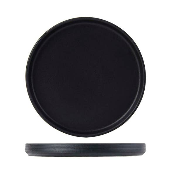 Solid Color Straight Side Ceramic Plate, 6.5" for wholesale by Tuxton Home