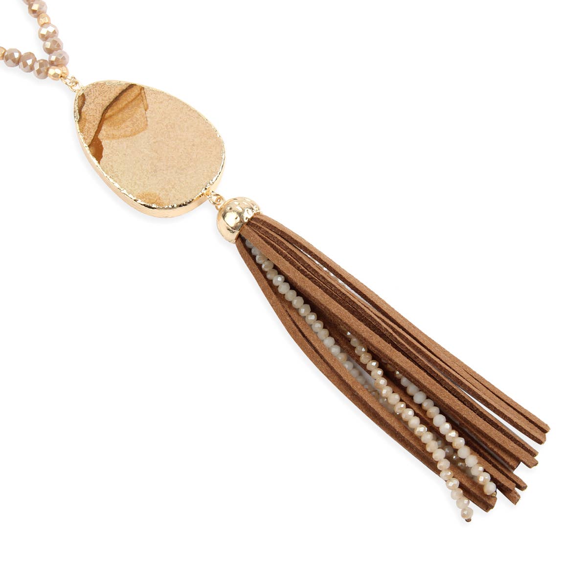 MYS Wholesale Inc - Wholesale Pendant/Charm Necklace - Natural Stone With Tassel Pendant Necklace7
