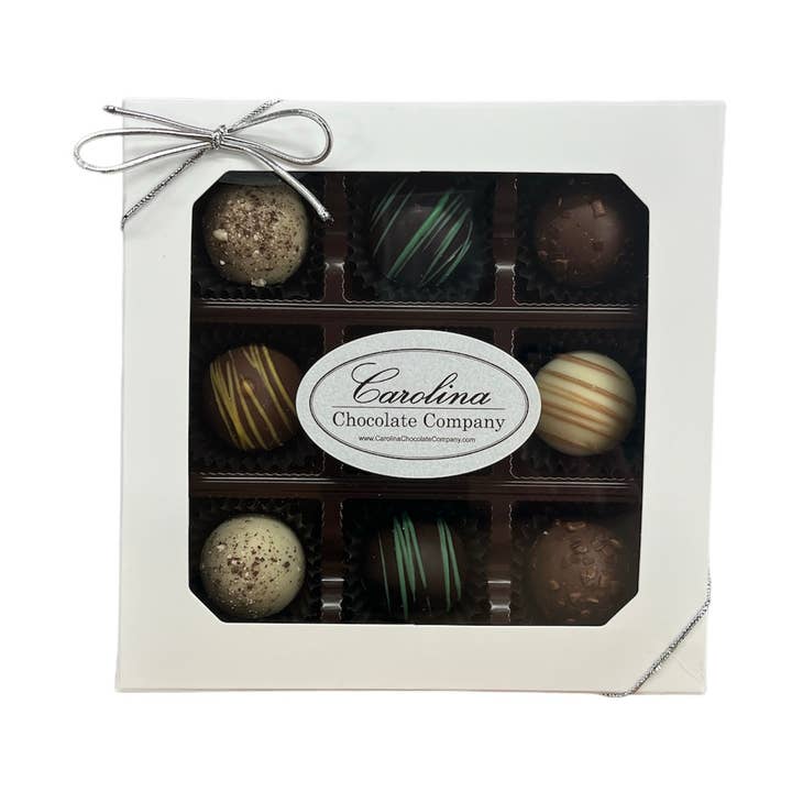 Carolina Chocolate Company - Wholesale Chocolate box - 9 Piece Truffle Assortment Box0
