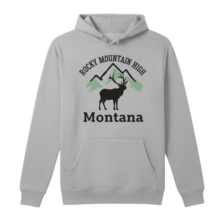 Rocky Mountain High Montana Hooded Sweatshirt for wholesale by Trailhead Candles