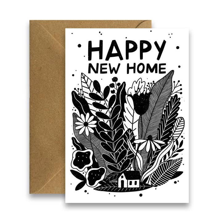 Grattis till nya hemmet - Blomsterdesign Inflyttningskort för wholesale av By Claire Schorman