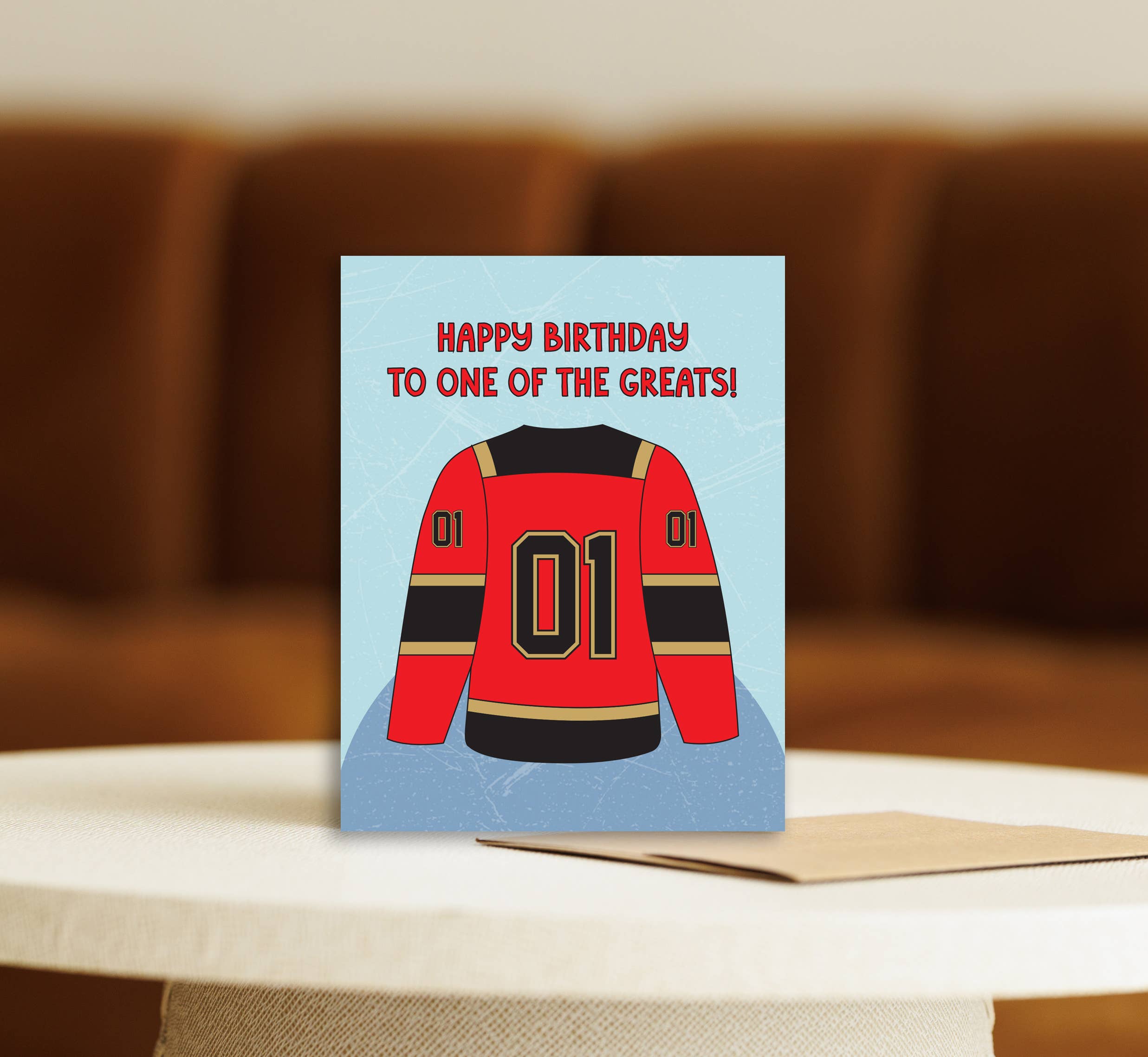 Poppermost Prints - Vente Cartes d'anniversaire - Une des Grandes Cartes de Hockey (Ottawa Sens)1