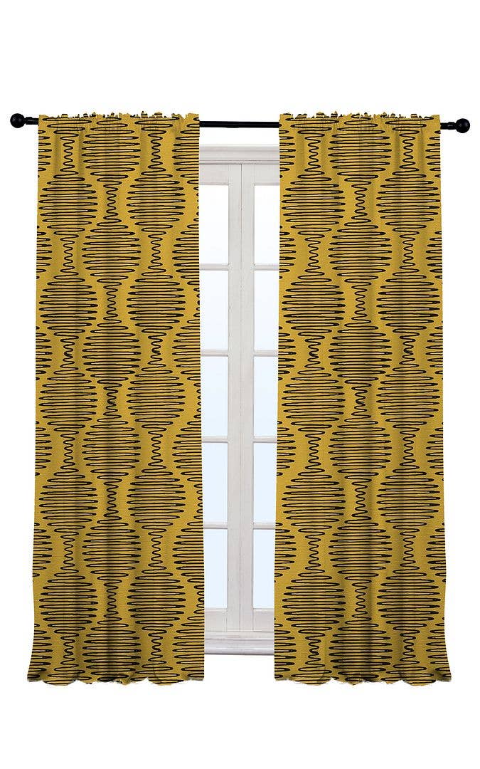 Bes Home Design - Venta al por mayor Cortinas - Juego de 2 paneles de cortina Boho Home Decor de tamaño personalizado22