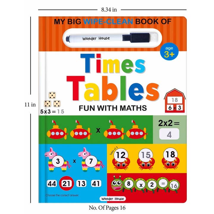 Independent Publishers Group - Wholesale Preschool Book (3-5) - My Big Wipe And Clean Book of Times Tables for Kids3