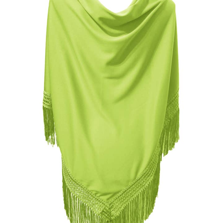 Large plain flamenco shawl · Pistachio (175 x 85c) for wholesale by BRANDELIA
