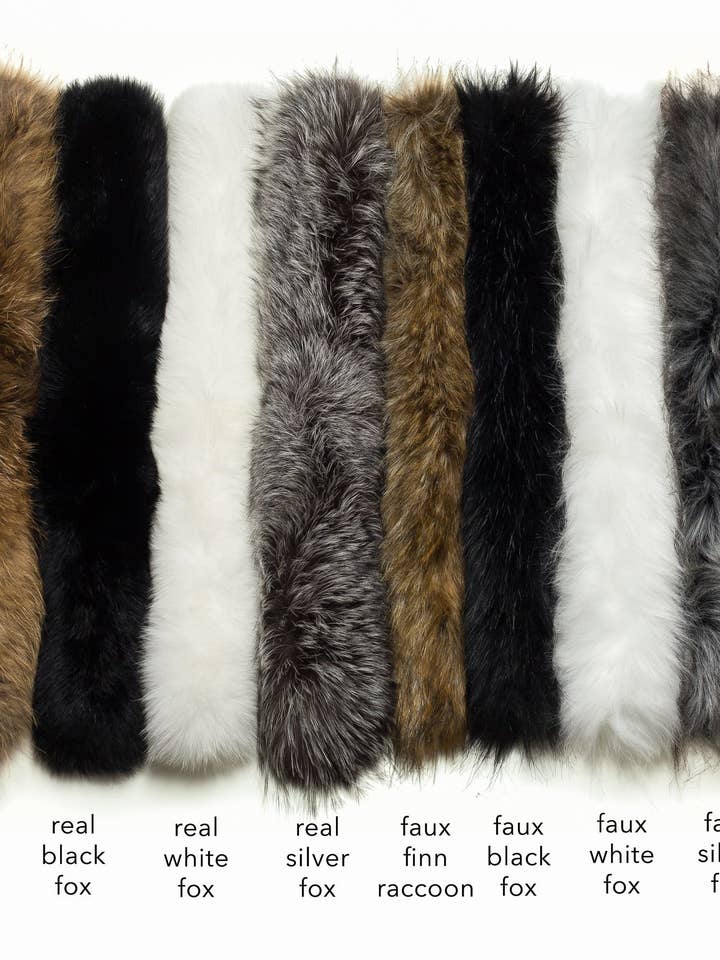 Real 1.5 Inch White Fox Fur Border for wholesale by SKEA Ltd.