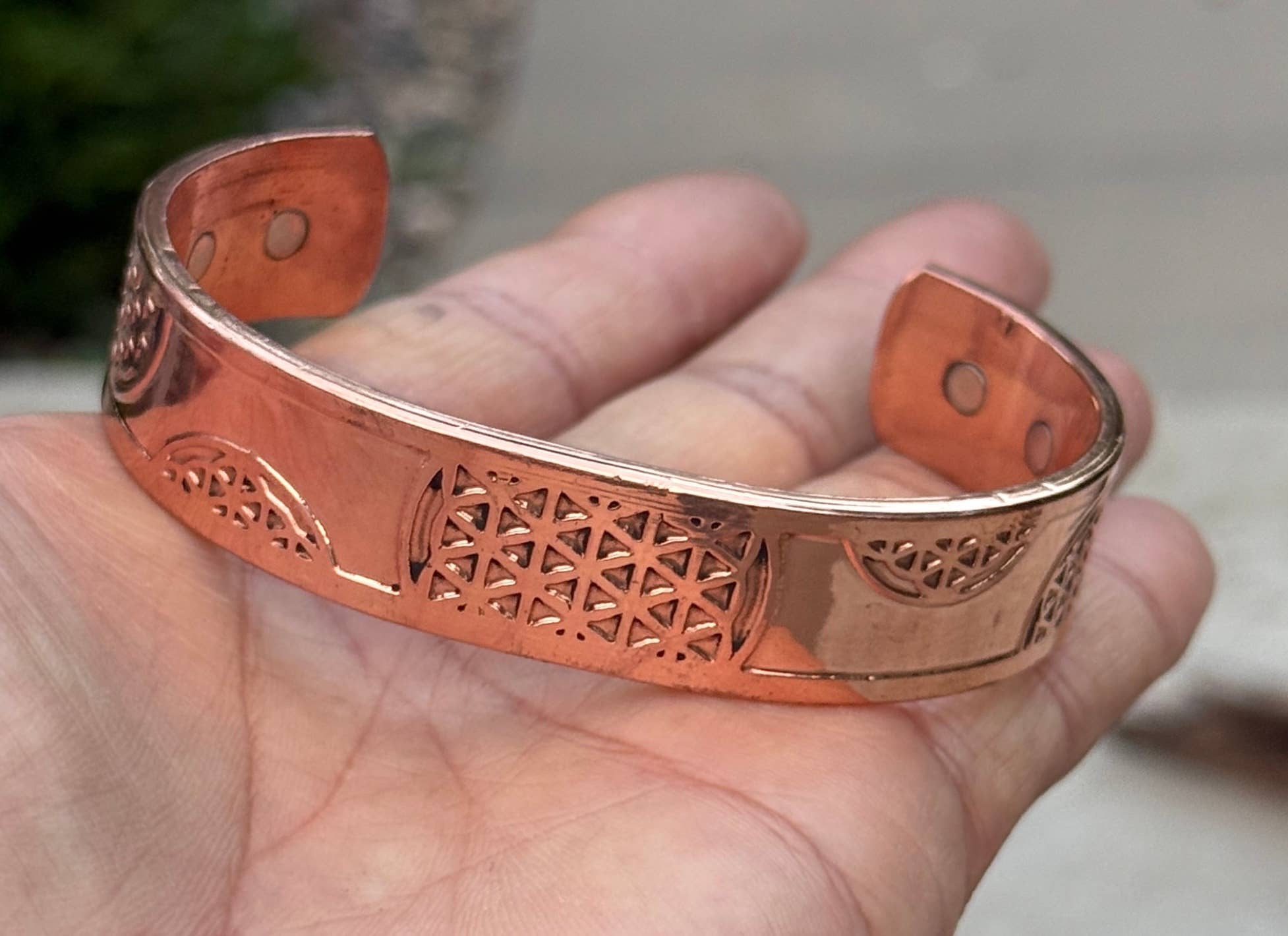 Lungta Imports - Wholesale Cuff Bracelet - Solid Copper Magnetic Therapeutic Bracelet – Adjustable 11