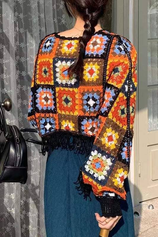 Flarix - Wholesale Poncho - Dames - gehaakte poncho-top4