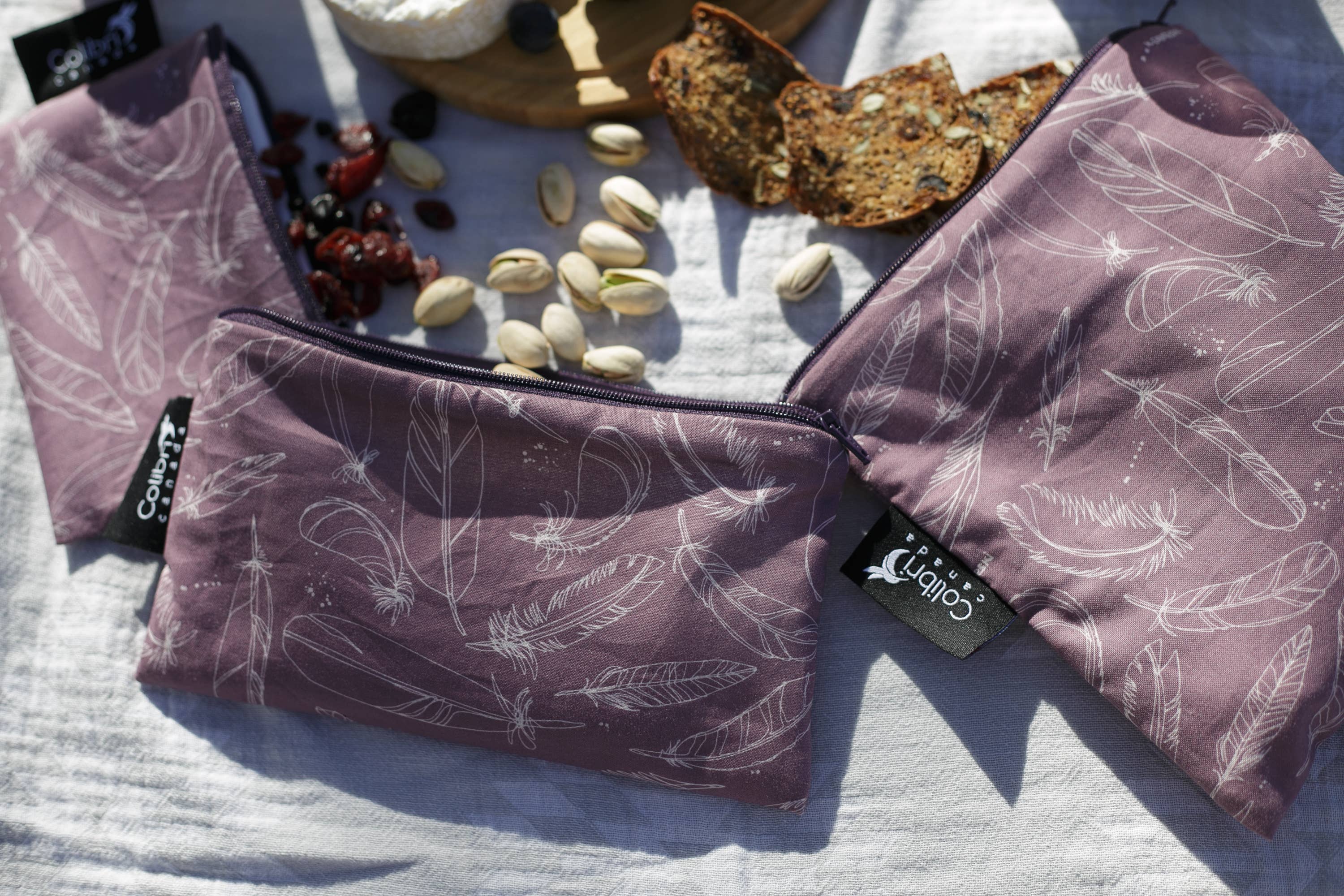 Colibri Canada - Wholesale Food Storage Wrap/Bag - Feather Reusable Snack Bag - Medium2