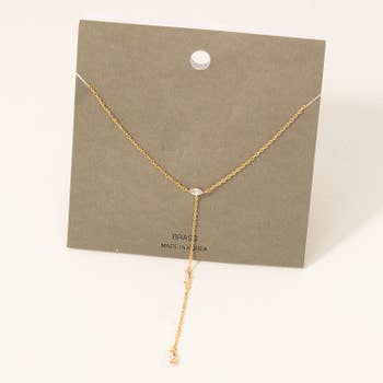 Wholesale Dainty Chain Layered Rectangle Charm Necklace for your shop –  Faire UK