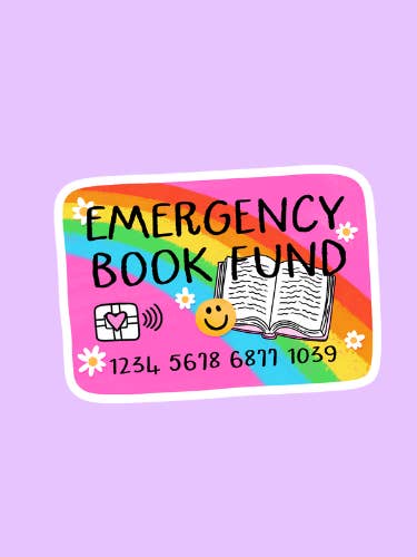 Emergency Book Fund Sticker for wholesale by Shadows of Sunshine