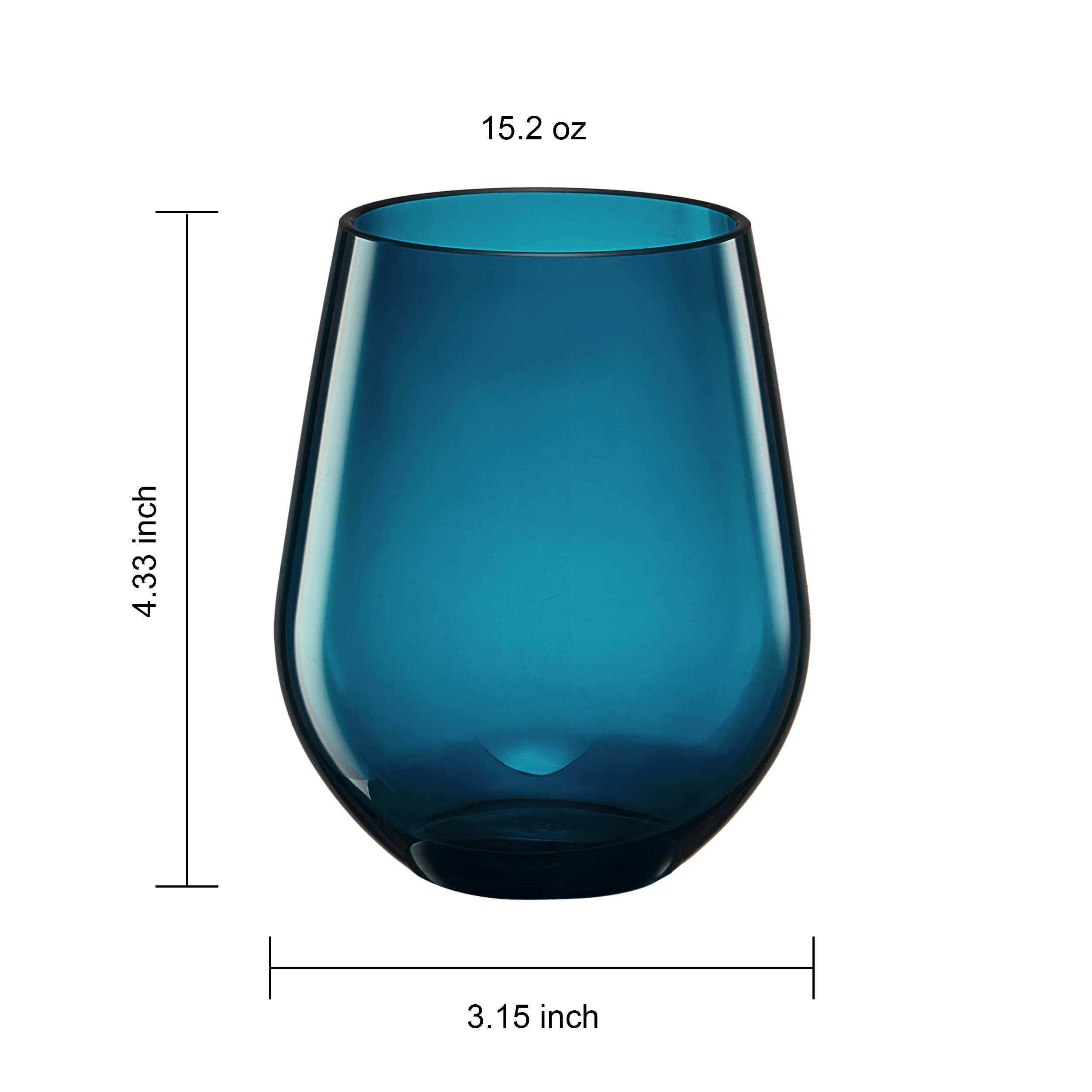 The Wine Savant /  Khen Glassware - Venta al por mayor Copas de vino - Juego de 12 copas de vino de plástico acrílico irrompibles de estilo europeo2