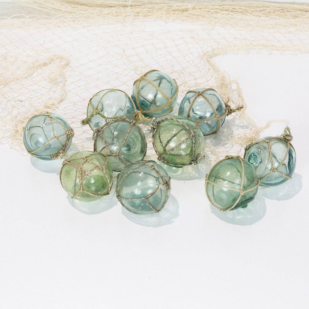 Coast Imports - Wholesale Decorative Tabletop Object - 5 x Glass Floats (s) with Net9