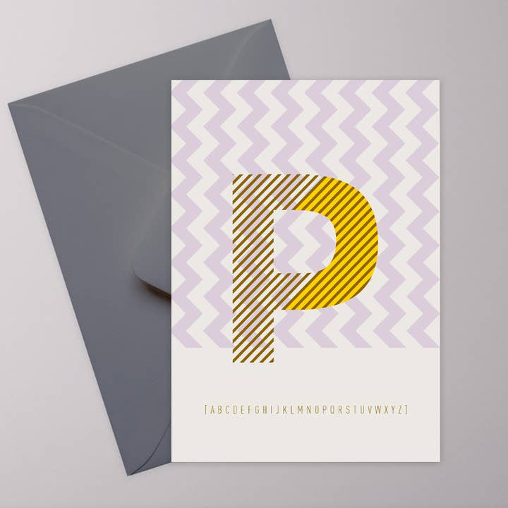 P Initial - kaart voor wholesale door LAZY DAY paper