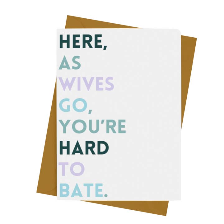 WIFE- HARD TO BATE CARD for wholesale by Parful Stuff