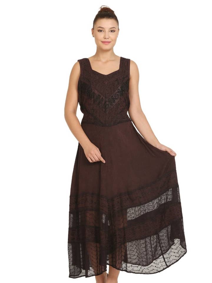 Robe Renaissance sans manches ajustable au dos 15225 pour la vente par Advance Apparels