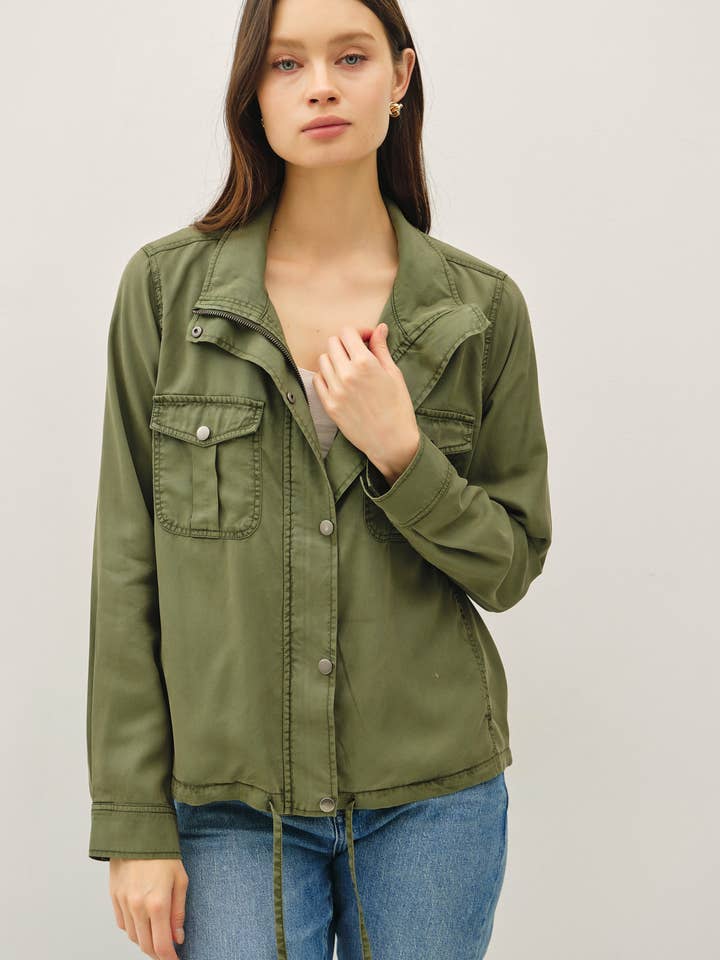 CLASSIC UTILITY ZIPPER SAFARI JACKET for wholesale by Be Cool