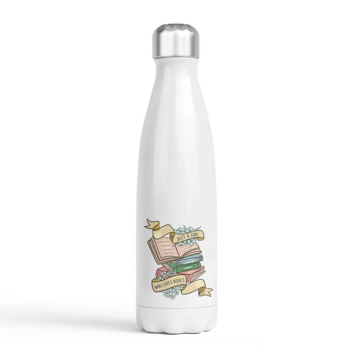 Boekenliefhebber Waterfles - 500ml - Gewoon een Meisje voor wholesale door Noble & Page
