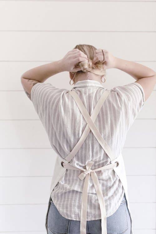 Heirloomed Collection - Wholesale Apron - Millworks Collection White Canvas Studio Apron1