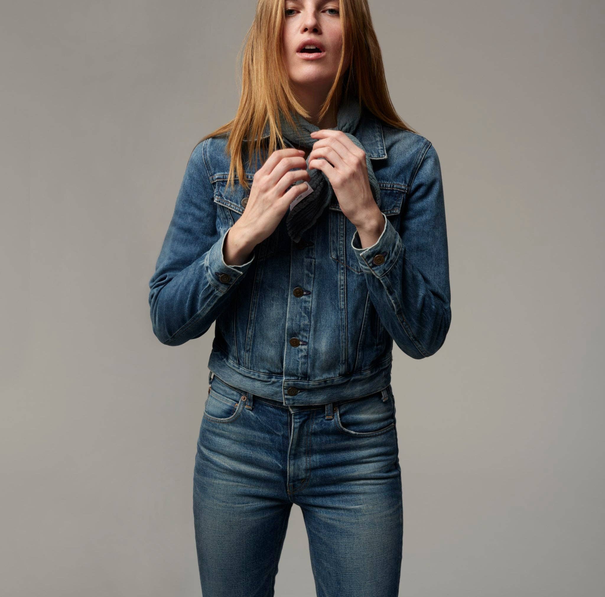 WAYDA - Vente Écharpe – femme - Écharpe en mousseline de coton BLAU Fuji3