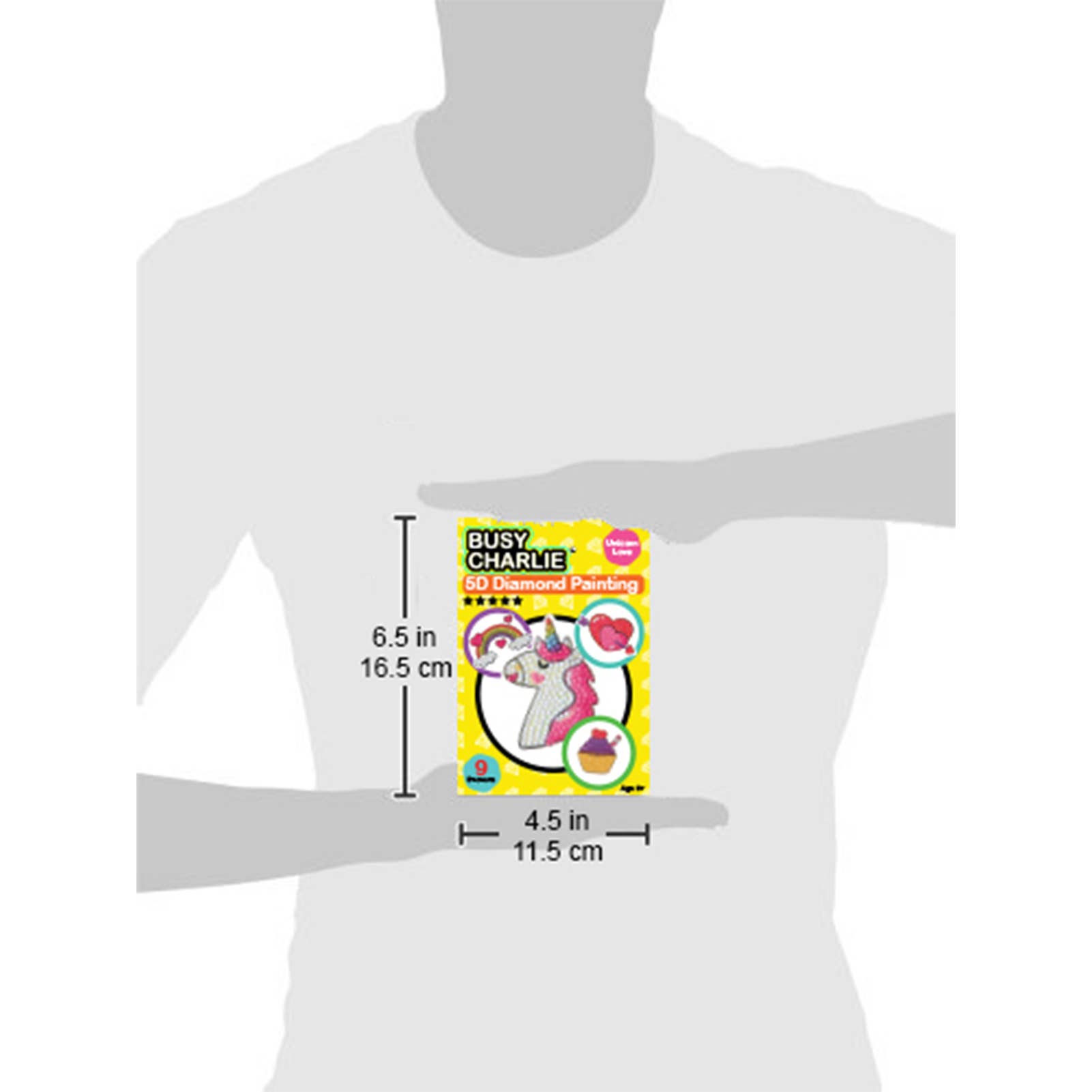Busy Charlie LLC – Kit de artesanato DIY - Criança por atacado – Kit de pintura de diamante 5D para crianças - Unicorn Love6