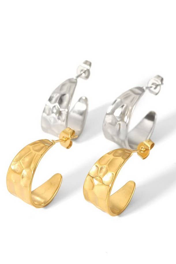 JOSSLYN by wall to wall - Wholesale Hoop Earrings - 18K STAINLESS STEEL WATERPROOF TARNISH FREE HOOPS | 40E3330