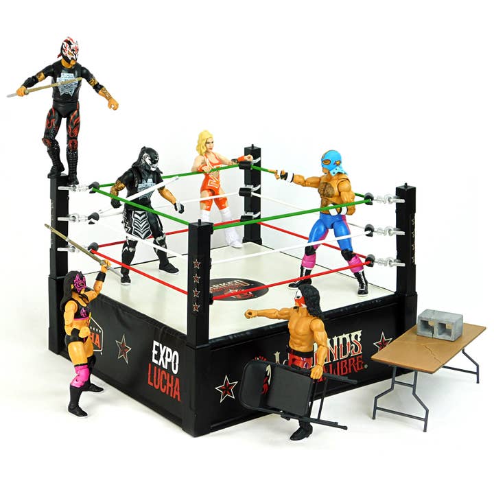 Boss Fight Studio Llc - Wholesale Toy Set - Kids - Legends of Lucha Libre Ring - Action Figure Playset
