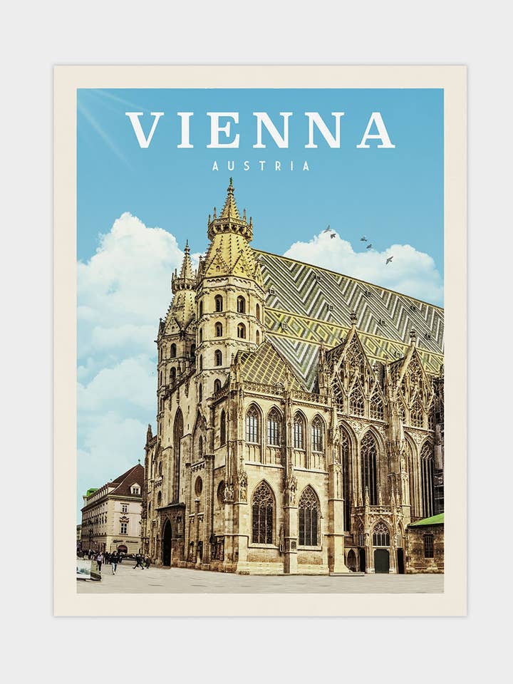 Vienna, Austria - Vintage Travel Print for wholesale by Vintaprints