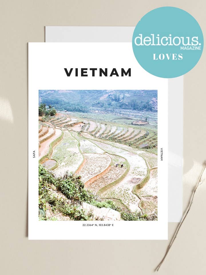 Impressão “Camadas verdes de Sapa” do Vietnã 1 por atacado de The Travel Edit