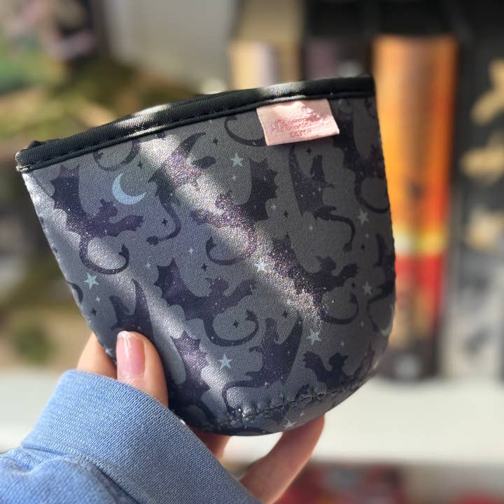 Dragon Rider Iced Coffee Sleeve, Bookish Drink Accessories for wholesale by CrescentCatCo