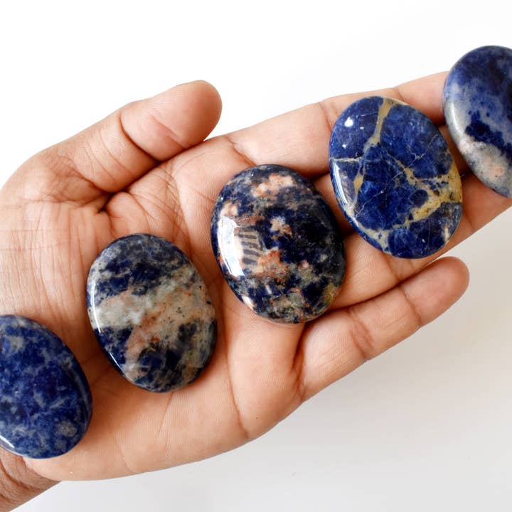 Soothing Crystals - Wholesale Spiritual Stone/Crystal - Palm Stone | Sodalite | Thumb Crystal | Pocket Gemstone
